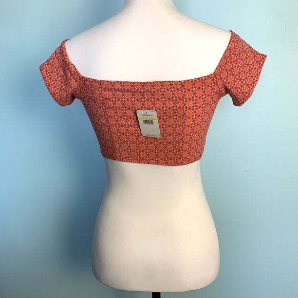 NWT Free People Lucky Now Brami Off-Shoulder Crop Top Size Medium - Picture 6 of 9